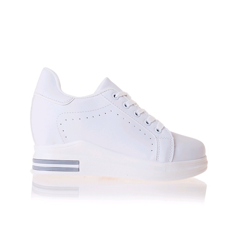 Sneakers δετά με πλατφόρμα  White NEW IN