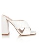 Γυναικείο Mules Χιαστί Καπιτονέ  White  NEW IN