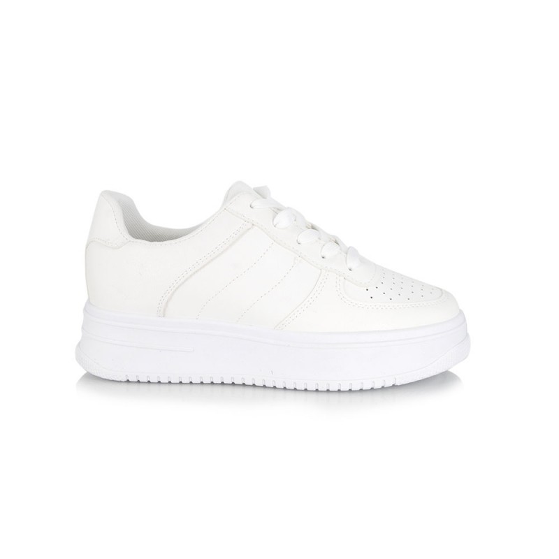 Sneakers Δίπατο με κορδόνια  White  NEW IN