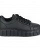 Γυναικείο  Sneakers Δίπατο Δετό με Τρακτερωτή Σόλα  Black  NEW IN