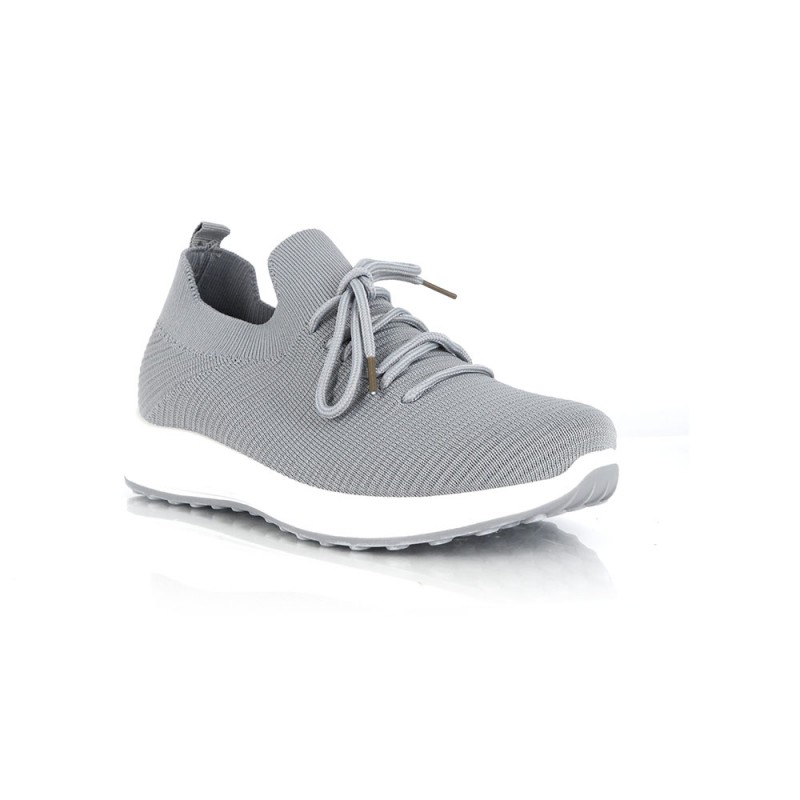 Γυναικεία Sneakers socks με Διακοσμητικά κορδόνια  Grey  NEW IN