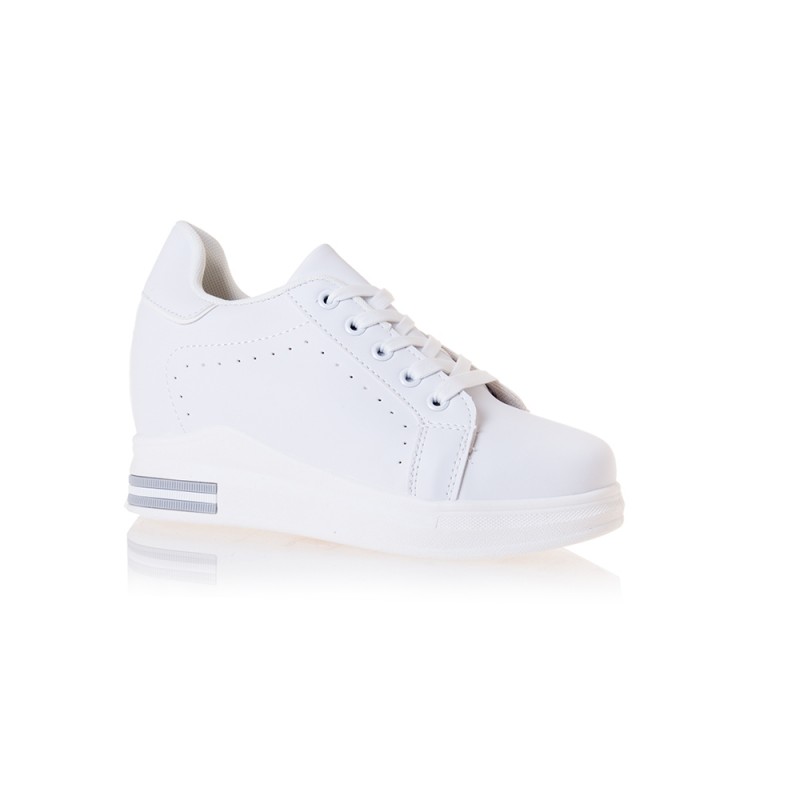 Sneakers δετά με πλατφόρμα  White NEW IN