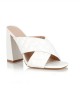 Γυναικείο Mules Χιαστί Καπιτονέ  White  NEW IN