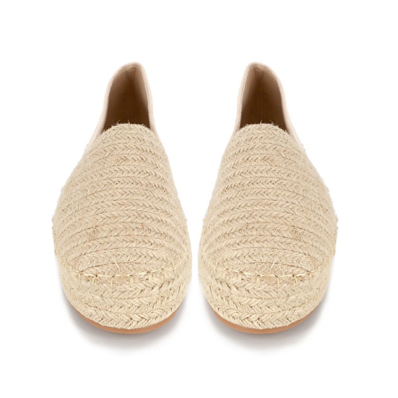 Γυναικεία Εσπαντρίγια Suede με Ψάθα  Beige  NEW IN