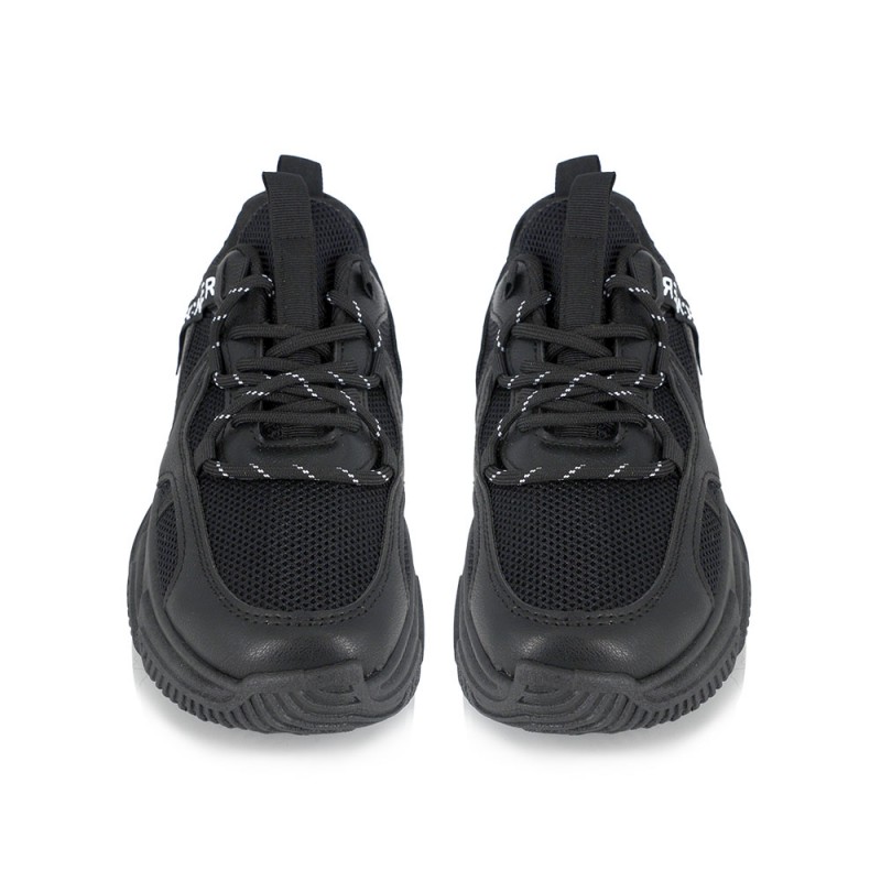 Γυναικείο Sneakers Δετό με Δίχτυ  Black  NEW IN