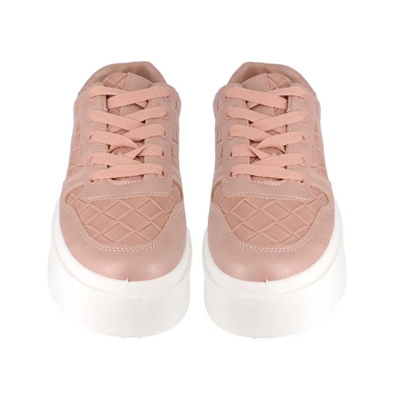 Sneakers Δίπατο με κορδόνια Pink  NEW IN